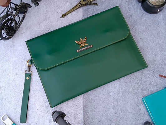 Personalized Leather Laptop & MacBook Sleeve