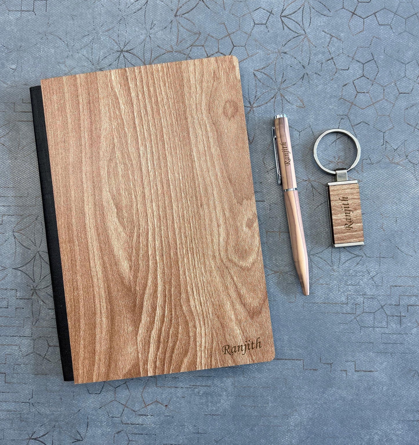 Premium 3-in-1 Wooden Finish Gift Set