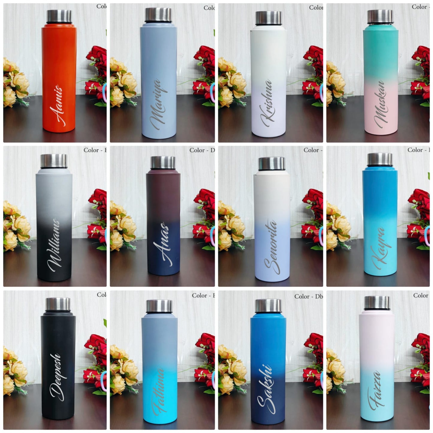 Atlantis Dual Shade Bottle – 750ML Customisable Steel Bottle