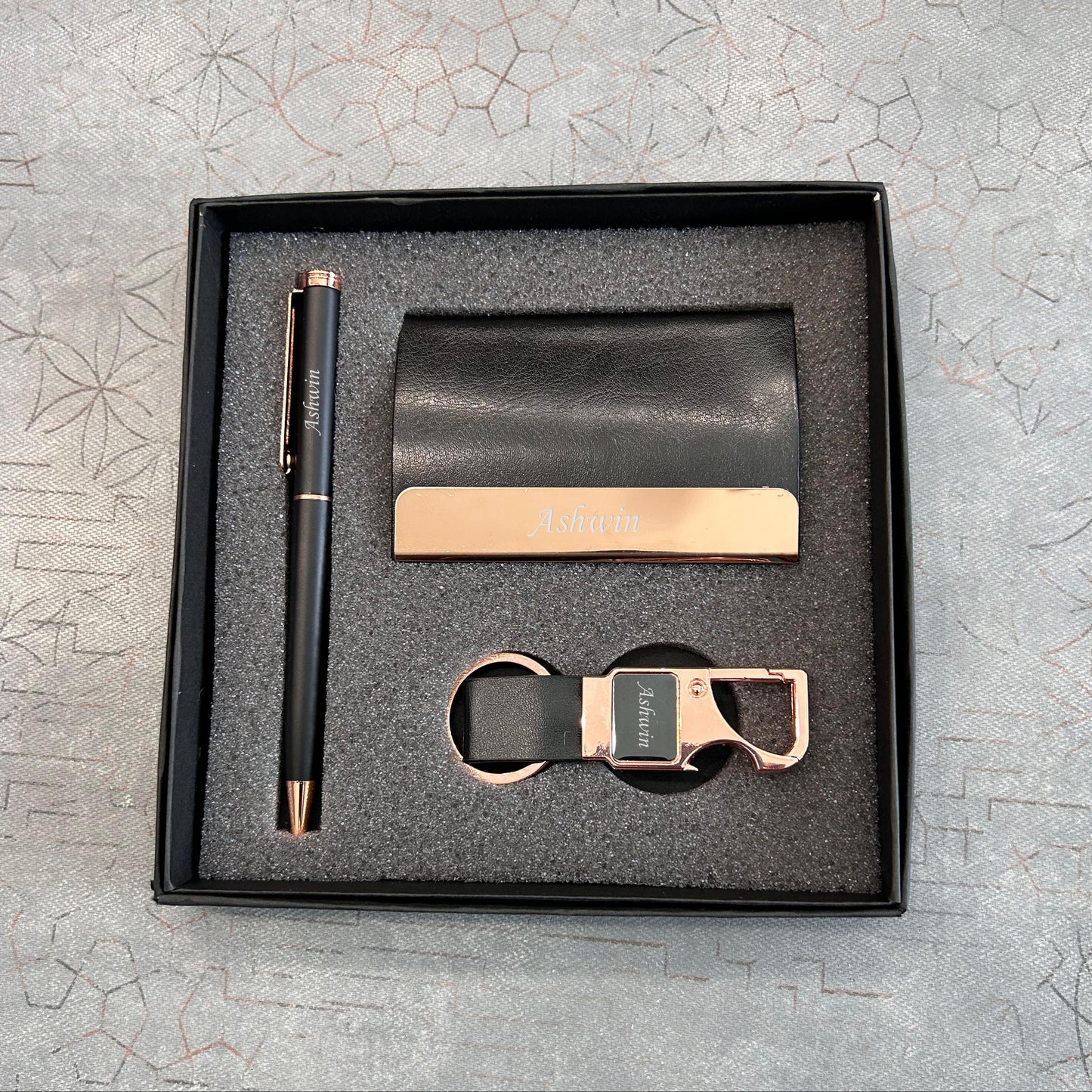 Nano Rose Gold Combo – Elegant Personalised Gift Set