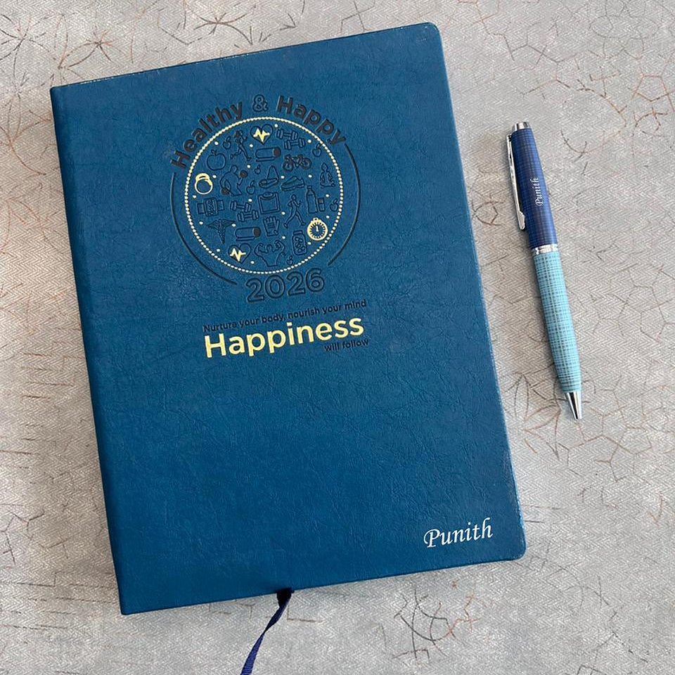 New Year Crown Size Planner with Pen – Start 2026 Organised & Inspired