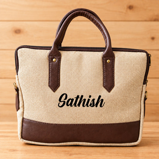 Jute Laptop Bag – Eco-Friendly & Customised