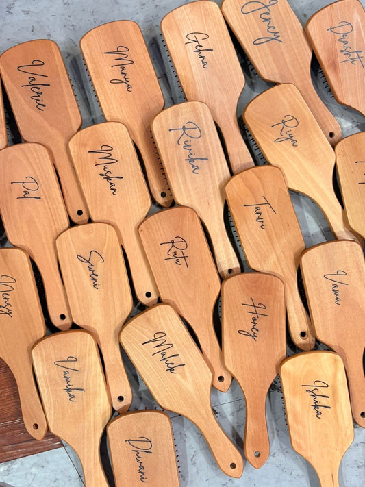 Personalised Wooden Hair Brush
