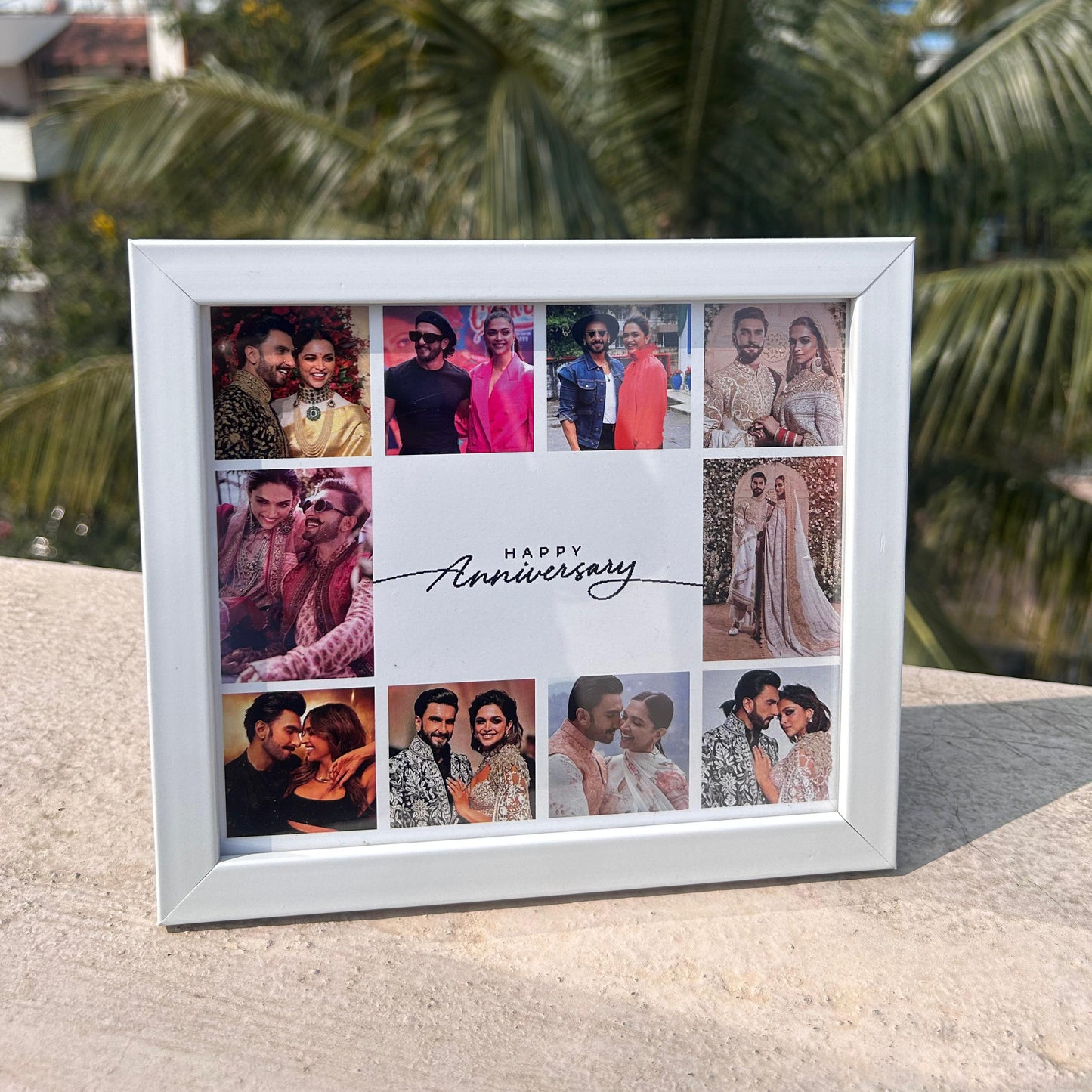 Personalized White Collage Frame