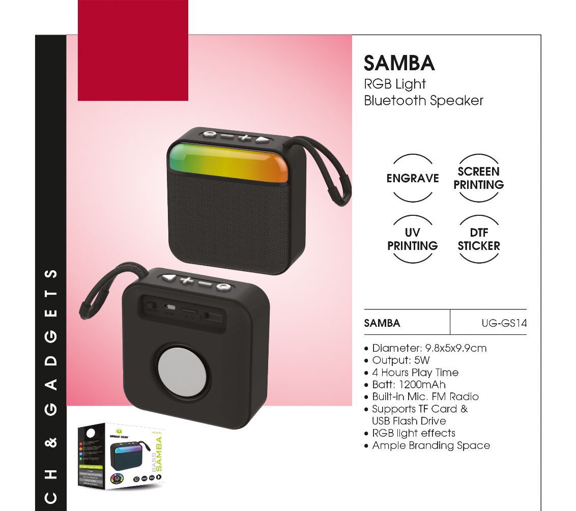 Personalized Samba Wireless Speaker with RGB Lights