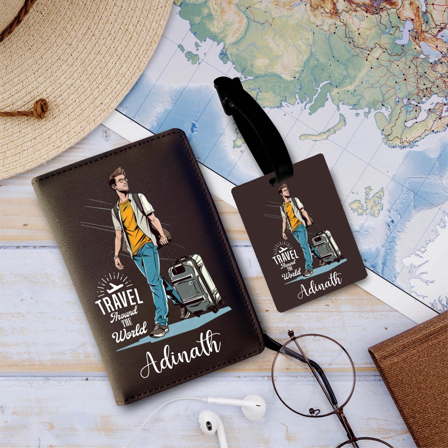 Personalized Passport & Bag Tag Combo For Adults