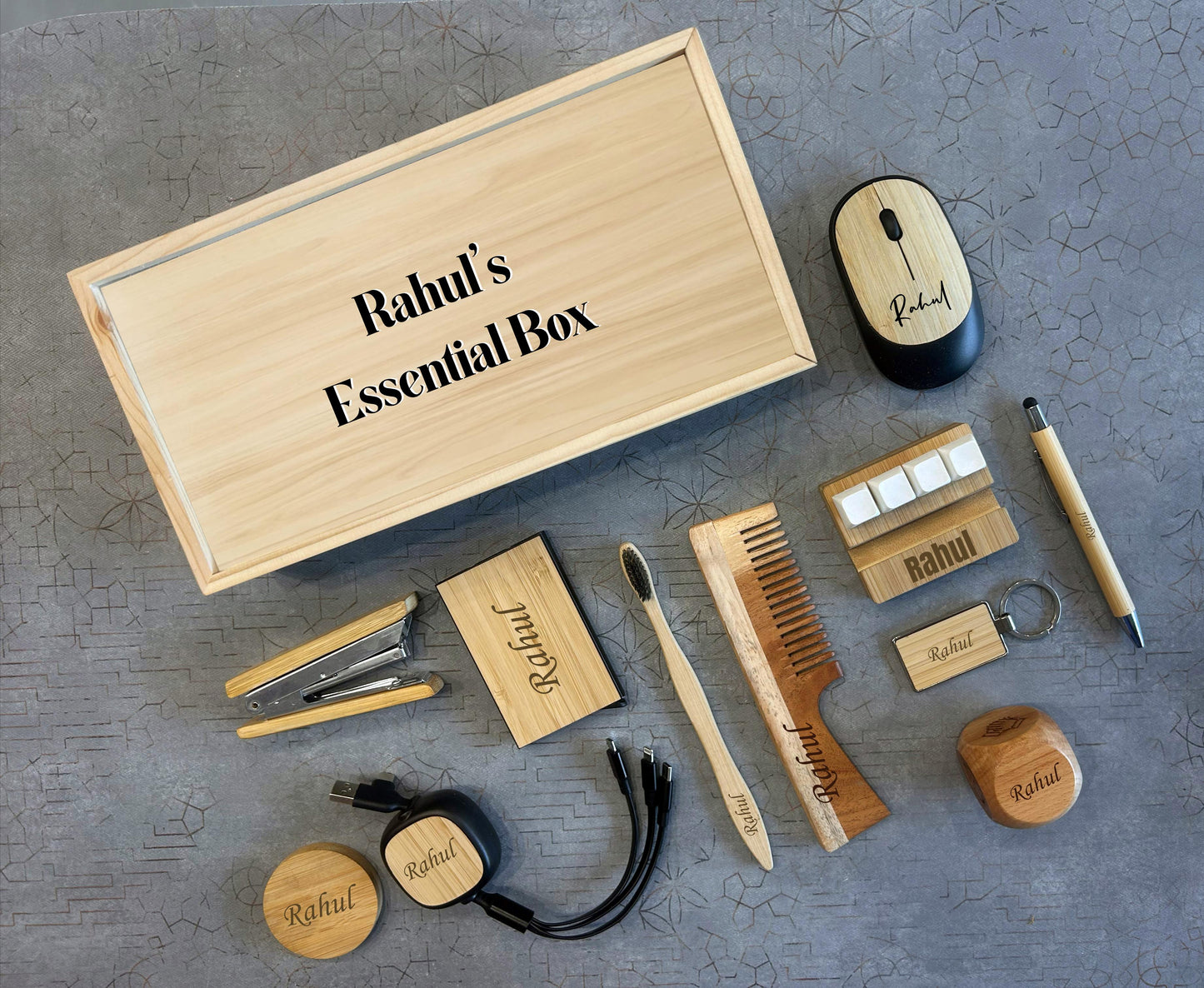 Personalized Bamboo Essential Gift Box