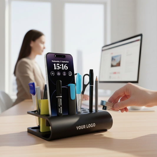 Mobile & Stationery Holder With FREE Metal Pen