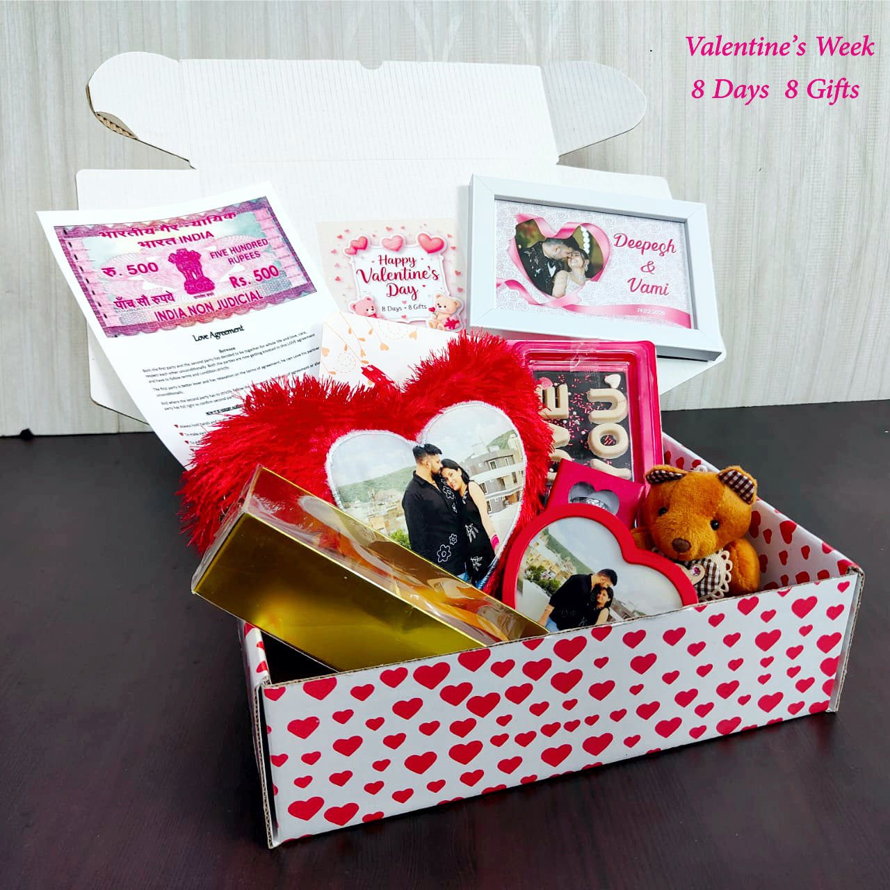 Personalized "8 Gifts for 8 Days" Valentine's Week Combo