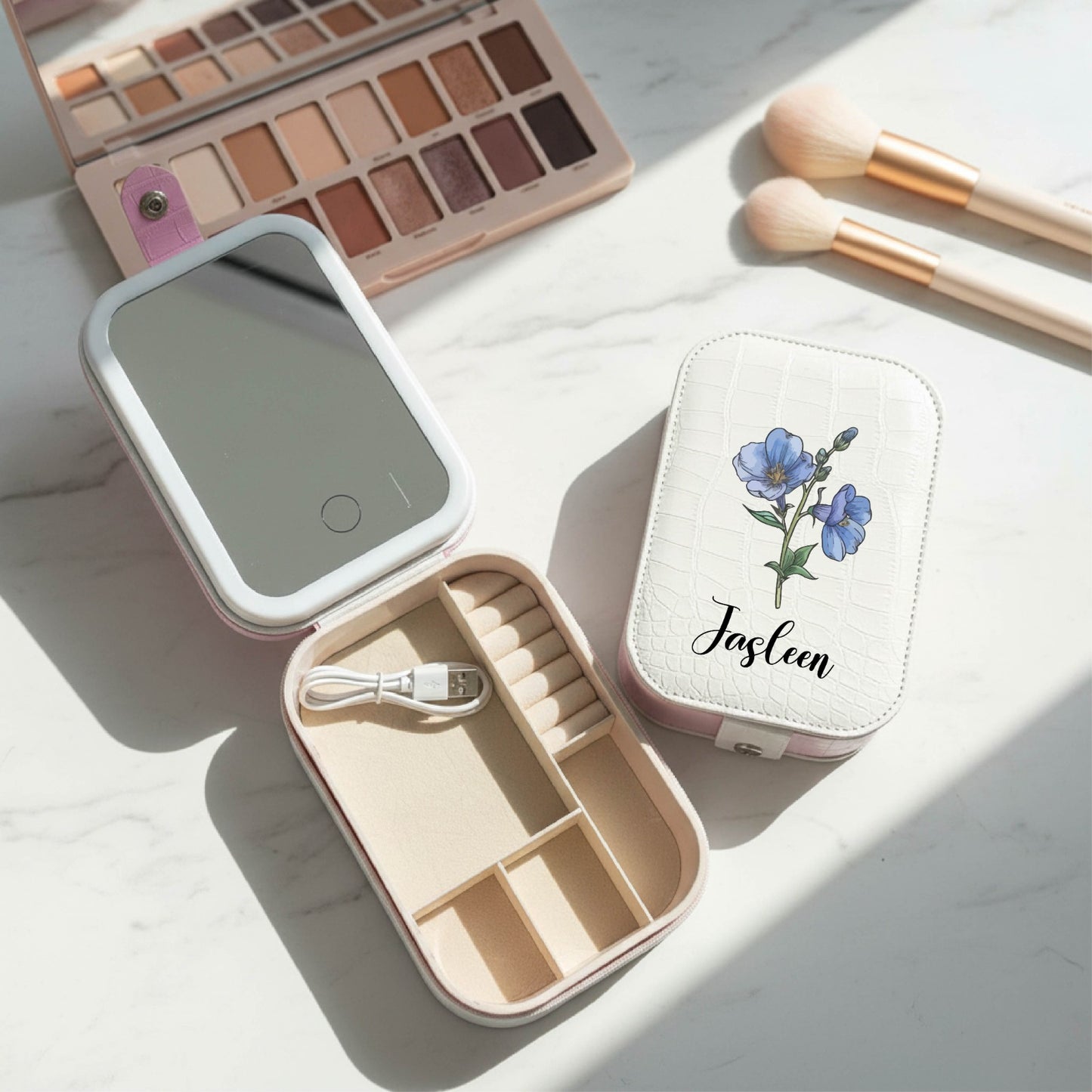 Personalized LED Mirror Makeup Box
