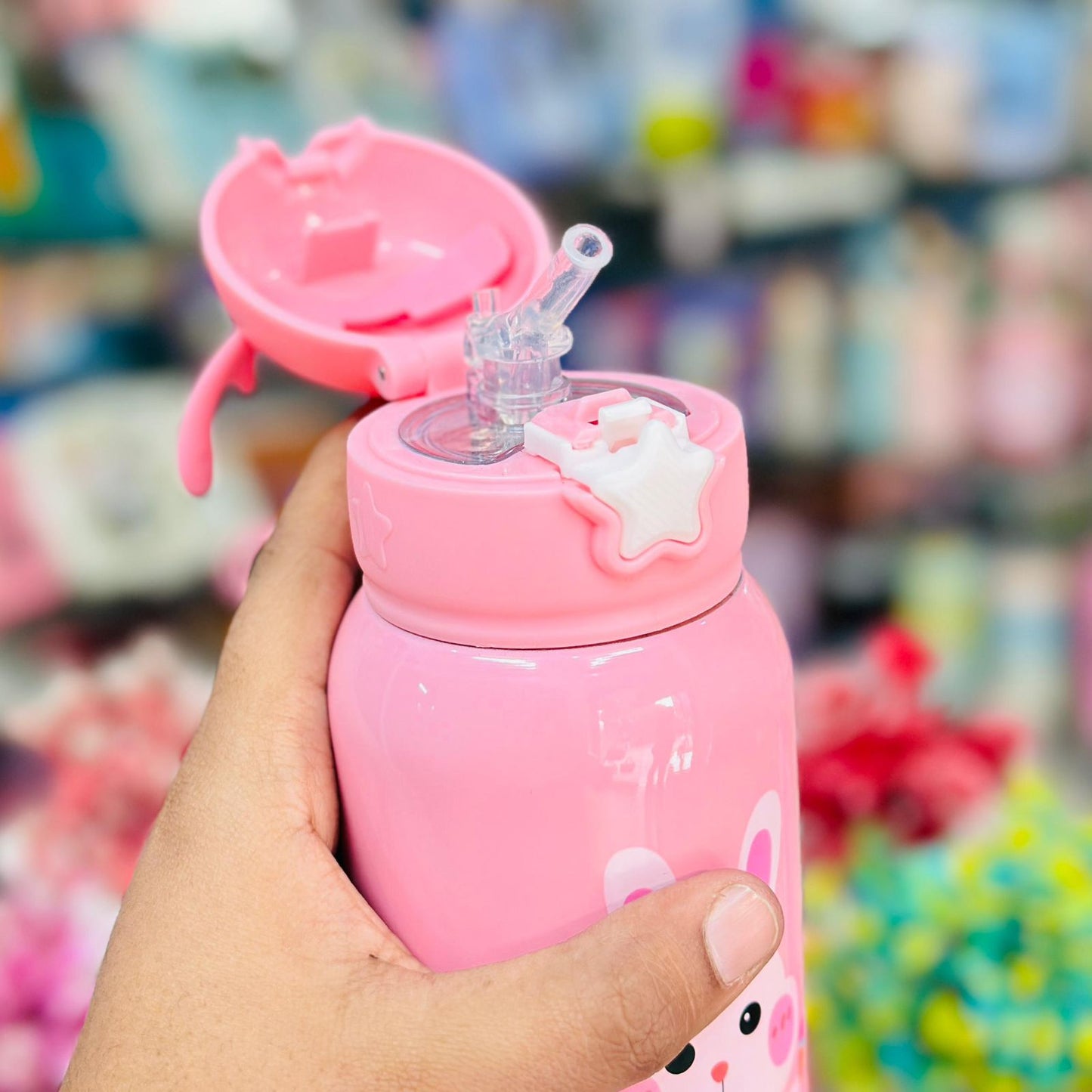 Premium 500ml Insulated Stainless Steel Sipper Bottle with Protective Cover & 2-Caps