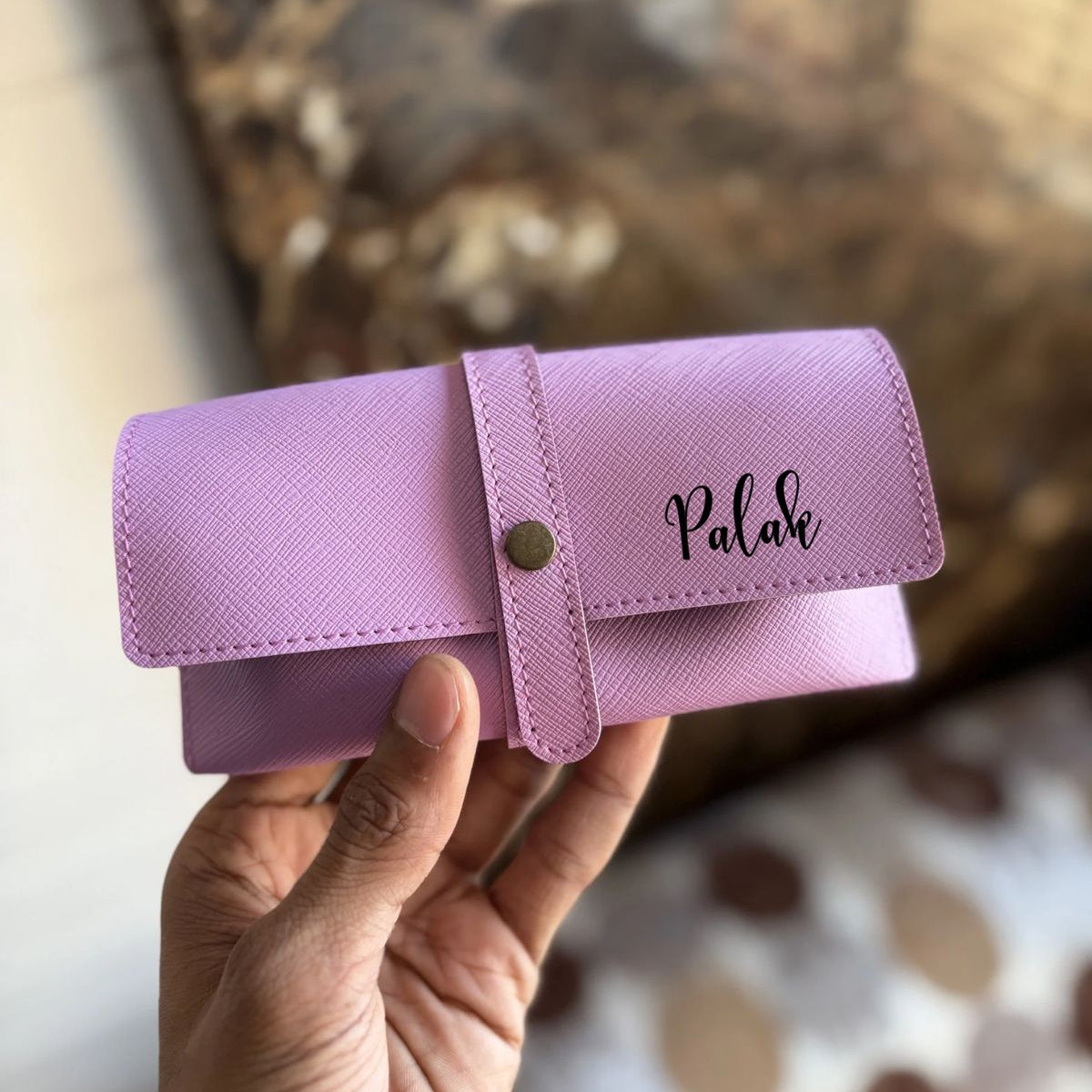 Personalized Leather Sunglass Holder