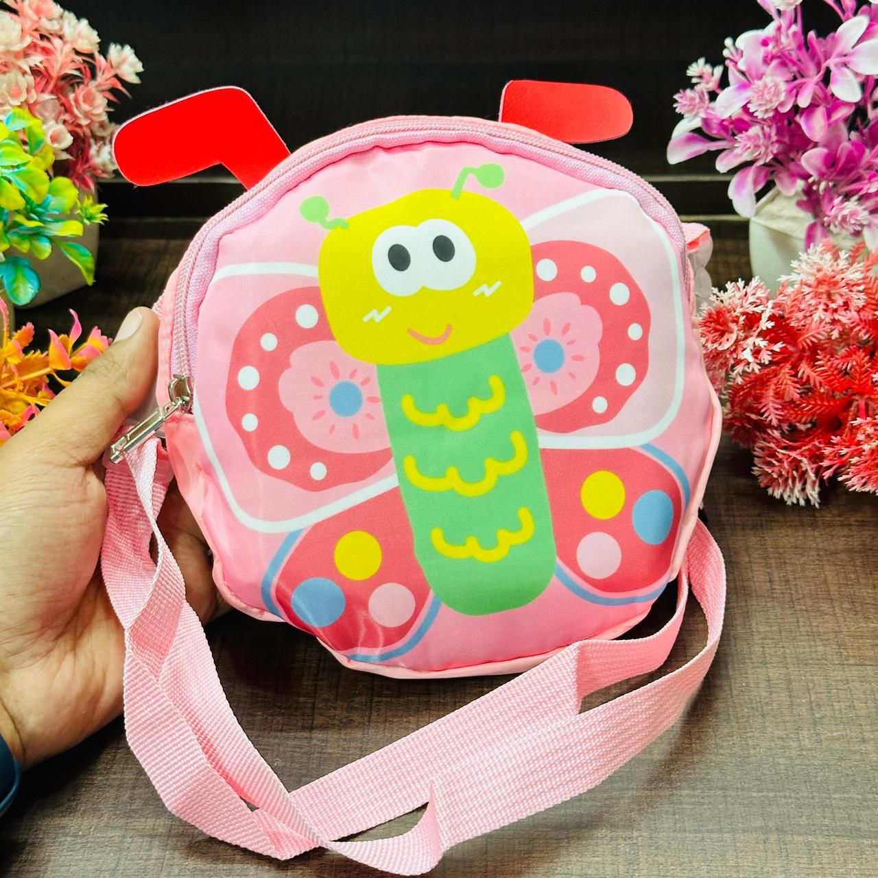 Cute Picnic Bag with Detachable Sling | 12 Inch Lightweight Washable Backpack