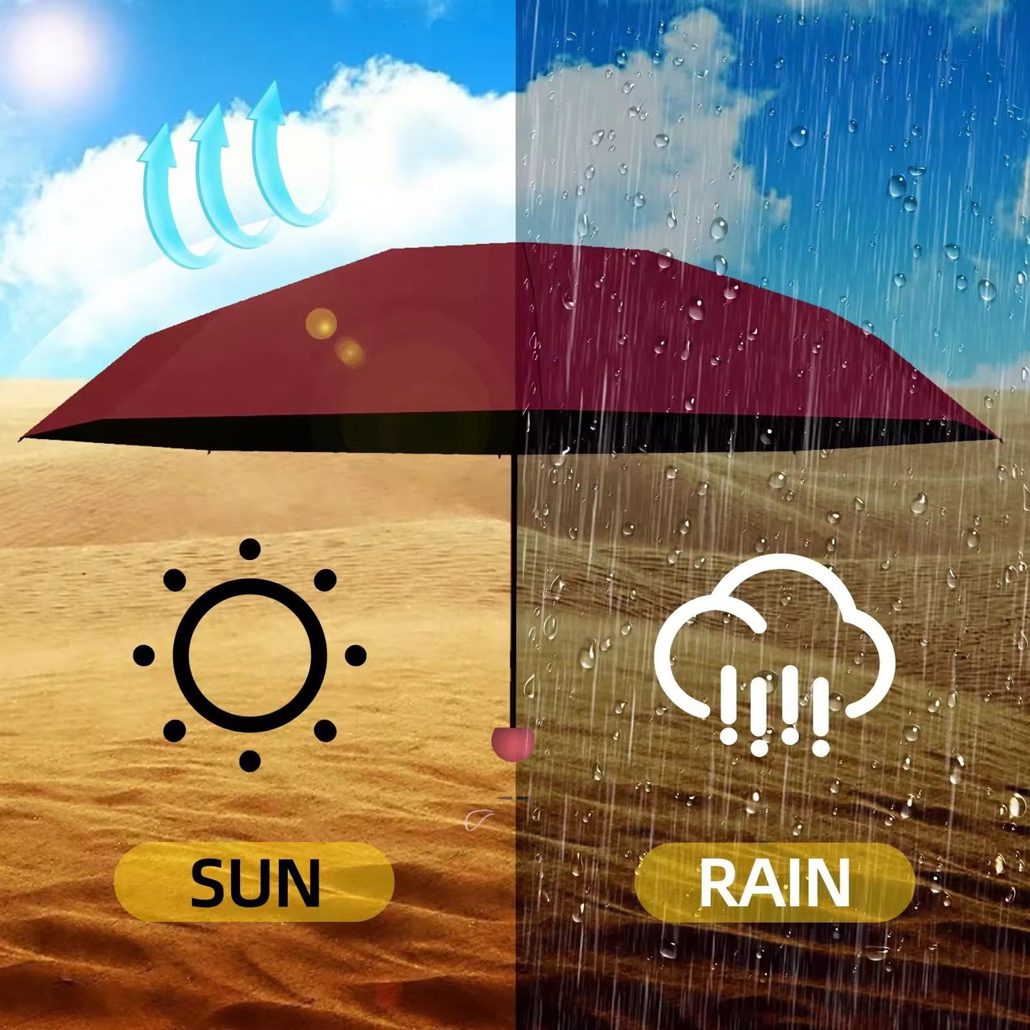 Personalized Black Capsule Umbrella