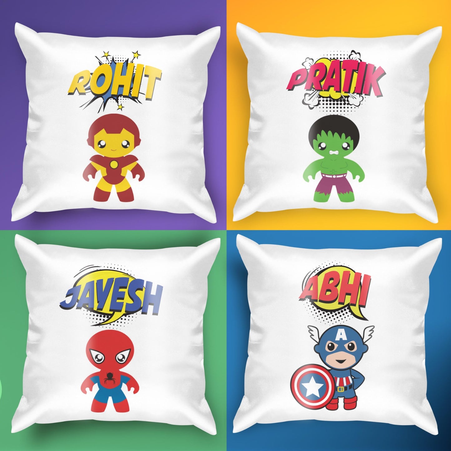 Personalized Kids Satin Photo Cushion with Filler