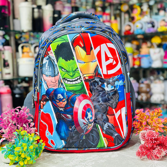 18 Inch Avengers Jumbo Backpack | 4 Zipper Waterproof School Bag