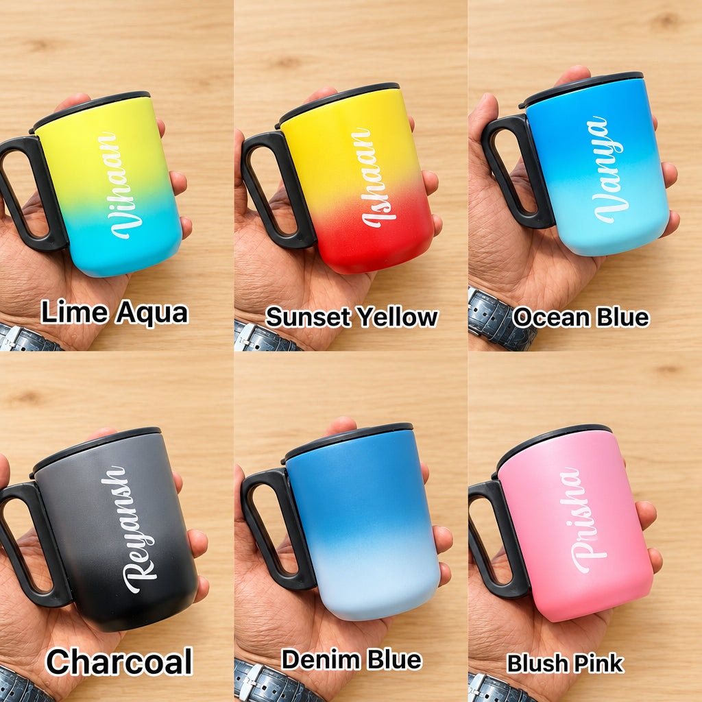 Dual Tone Cello Coffee Mug – Personalised Stainless Steel Coffee Cup
