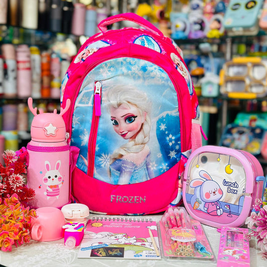 The Complete Student Essentials Hamper | 15-Inch 4-Zipper Backpack & 8-Piece School Set
