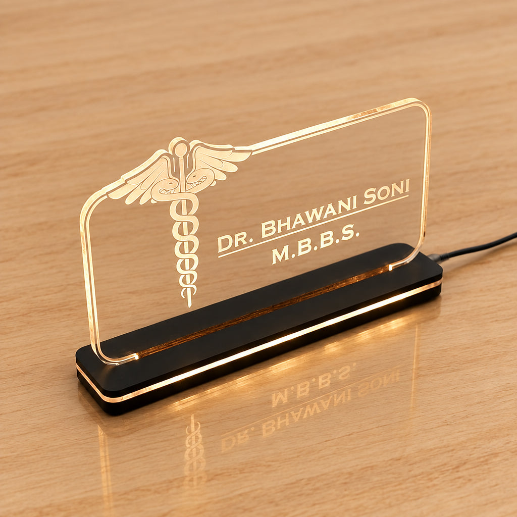 Profession Theme LED Acrylic Table Frames