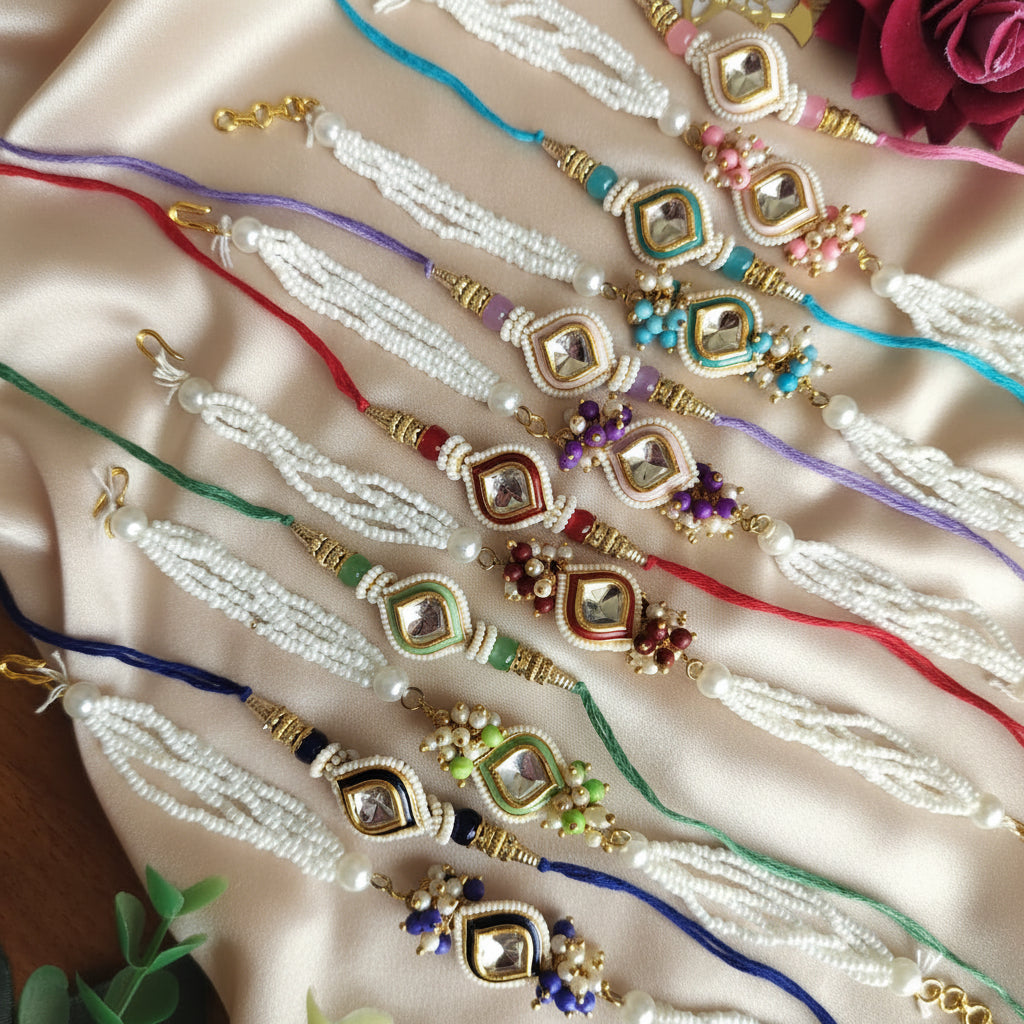 Kundan Couple Rakhi