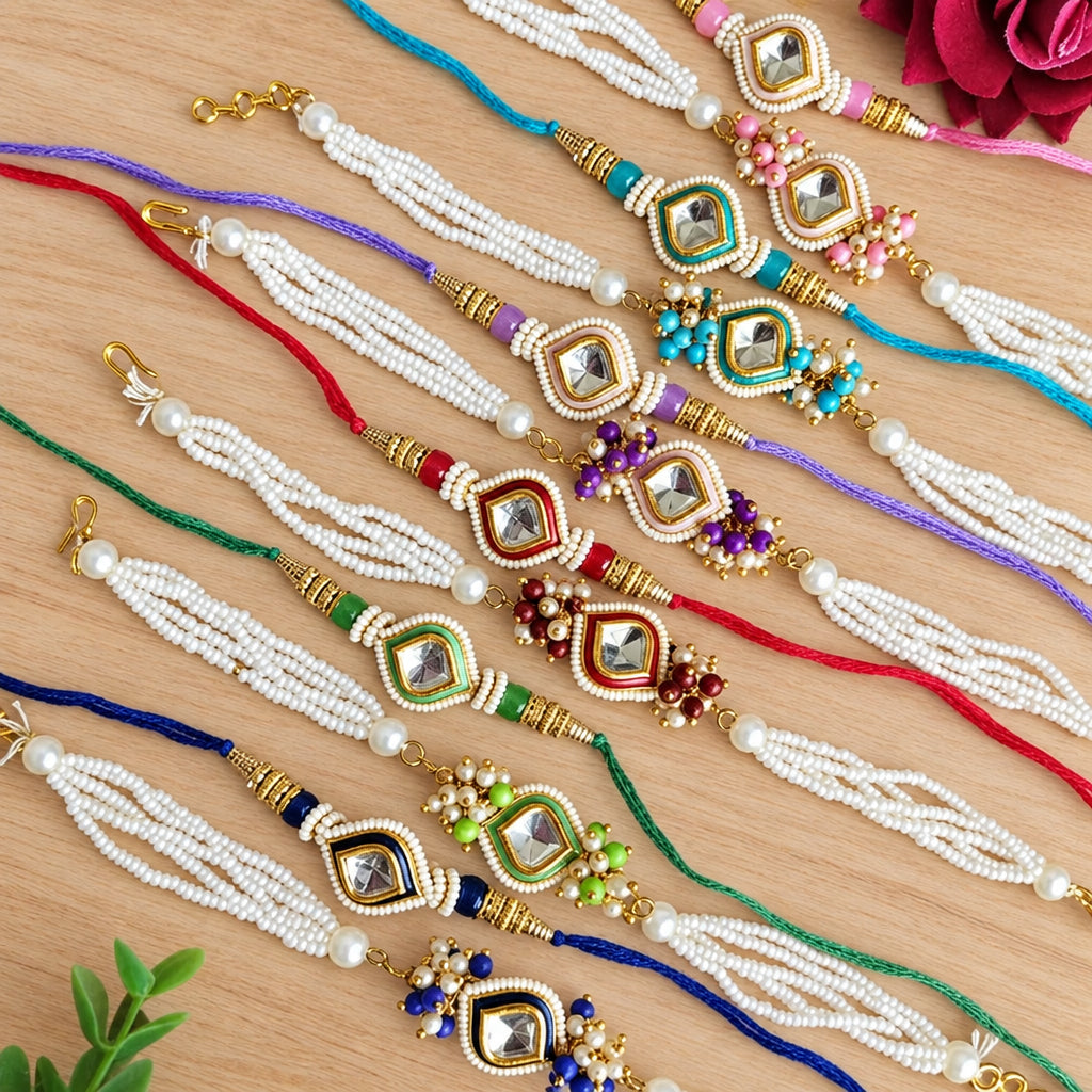 Kundan Couple Rakhi