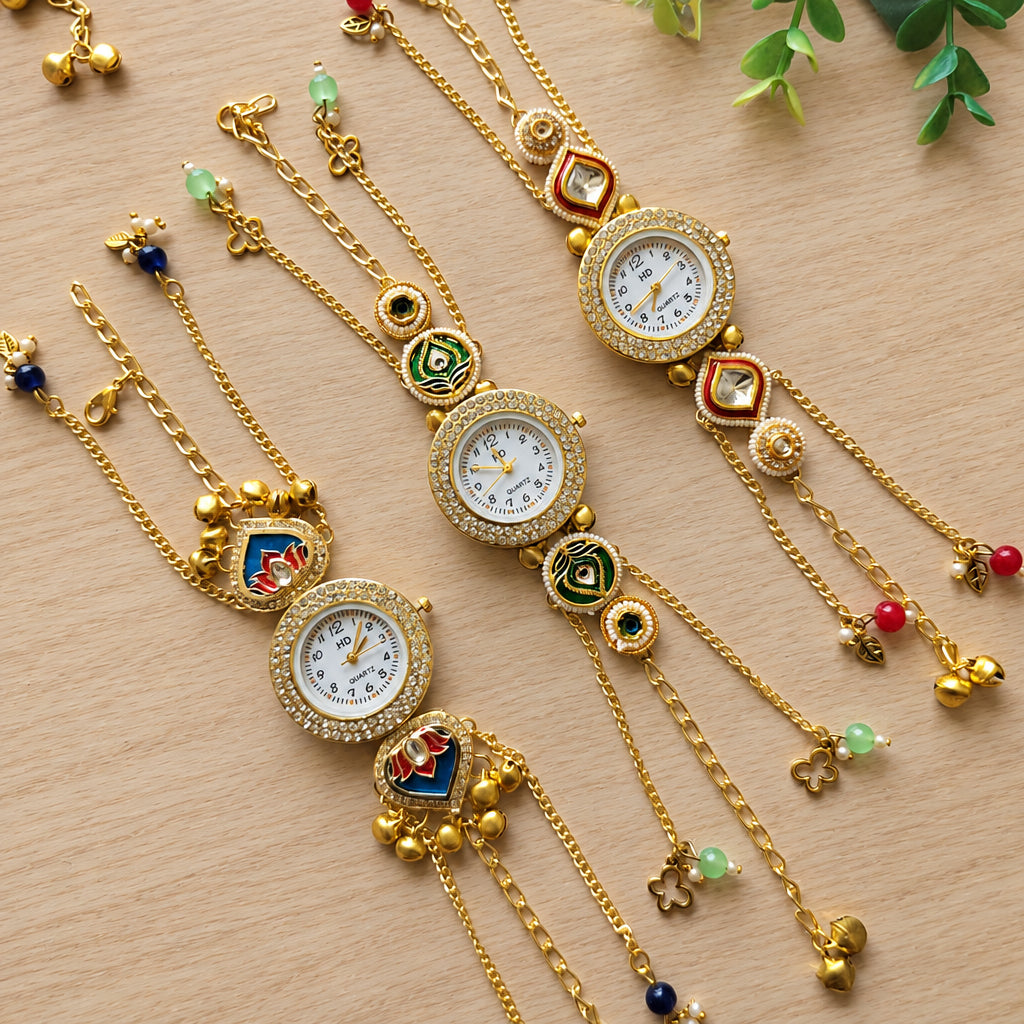 Traditional Gold Finish Watches for Women