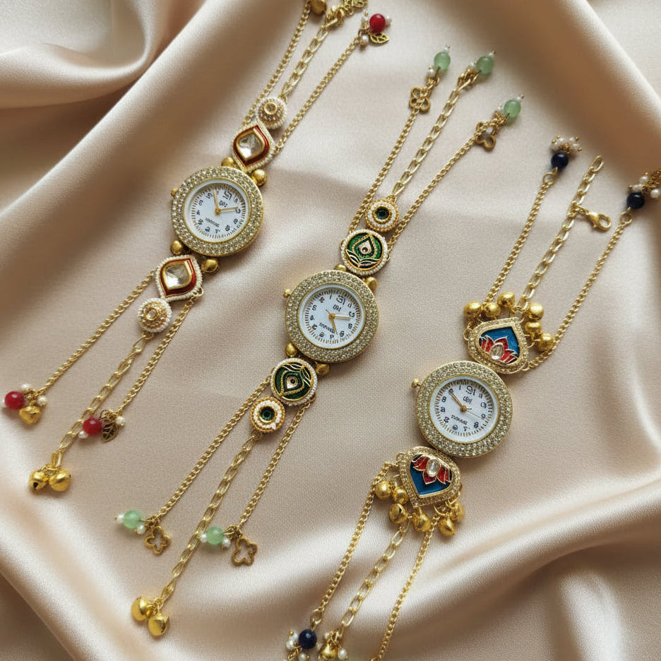Traditional Gold Finish Watches for Women