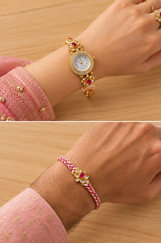 Ethnic Bhai Bhabhi Rakhi Pair