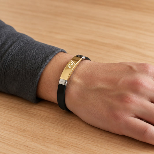 Personalised Unisex Wrist Band Bracelet