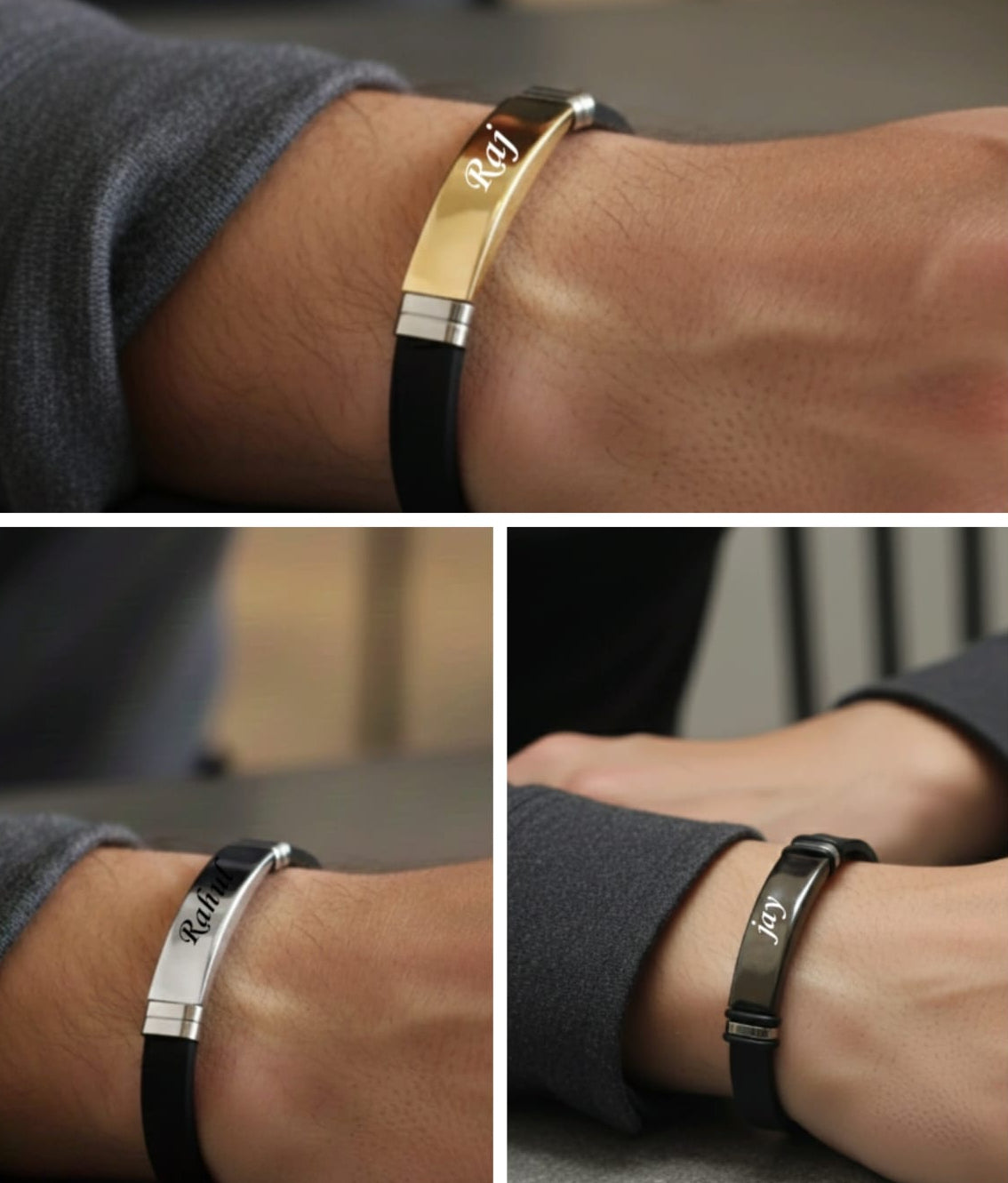 Personalised Unisex Wrist Band Bracelet