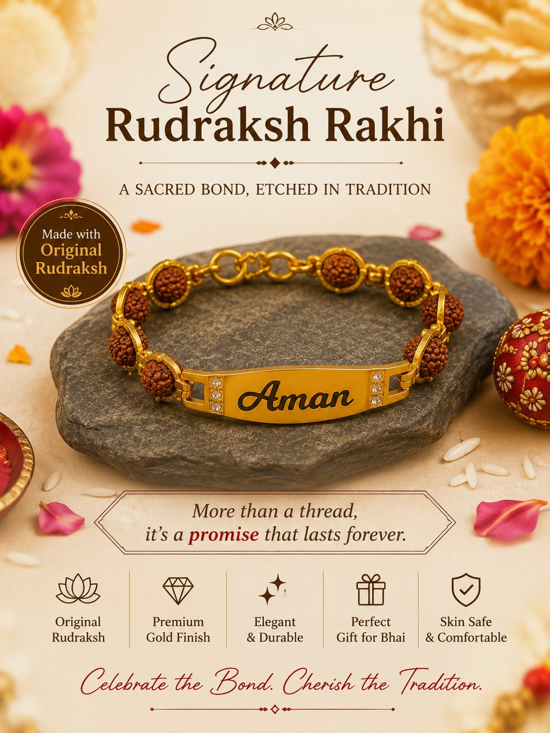 Premium Rudraksh Rakhi
