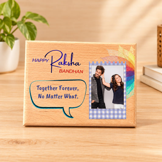 Personalised Wooden Photo Frame - Raksha Bandhan Special