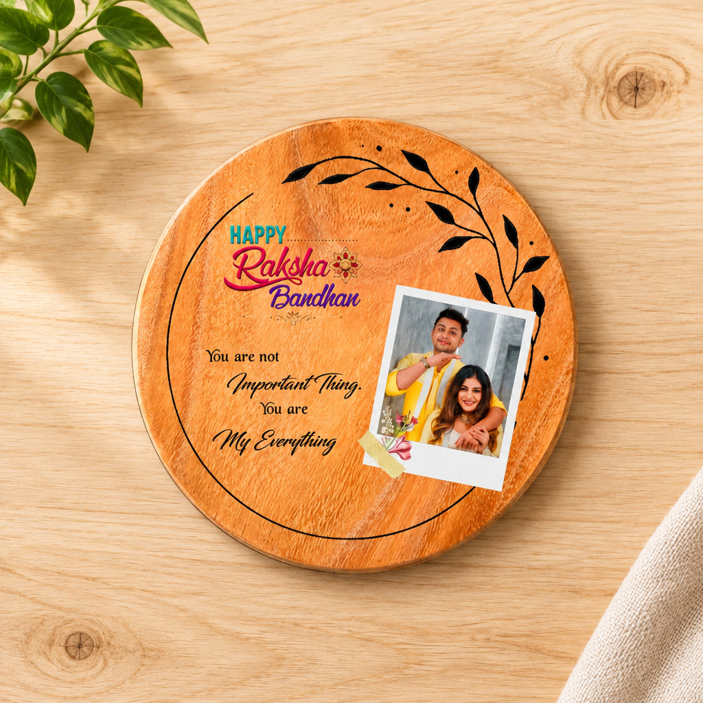 Personalised Wooden Photo Frame - Raksha Bandhan Special