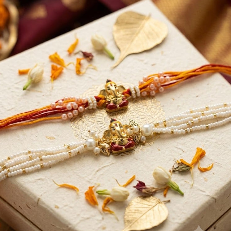 Ganesha Couple Rakhi Set