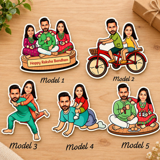 Personalised Caricature Magnets - Siblings Special