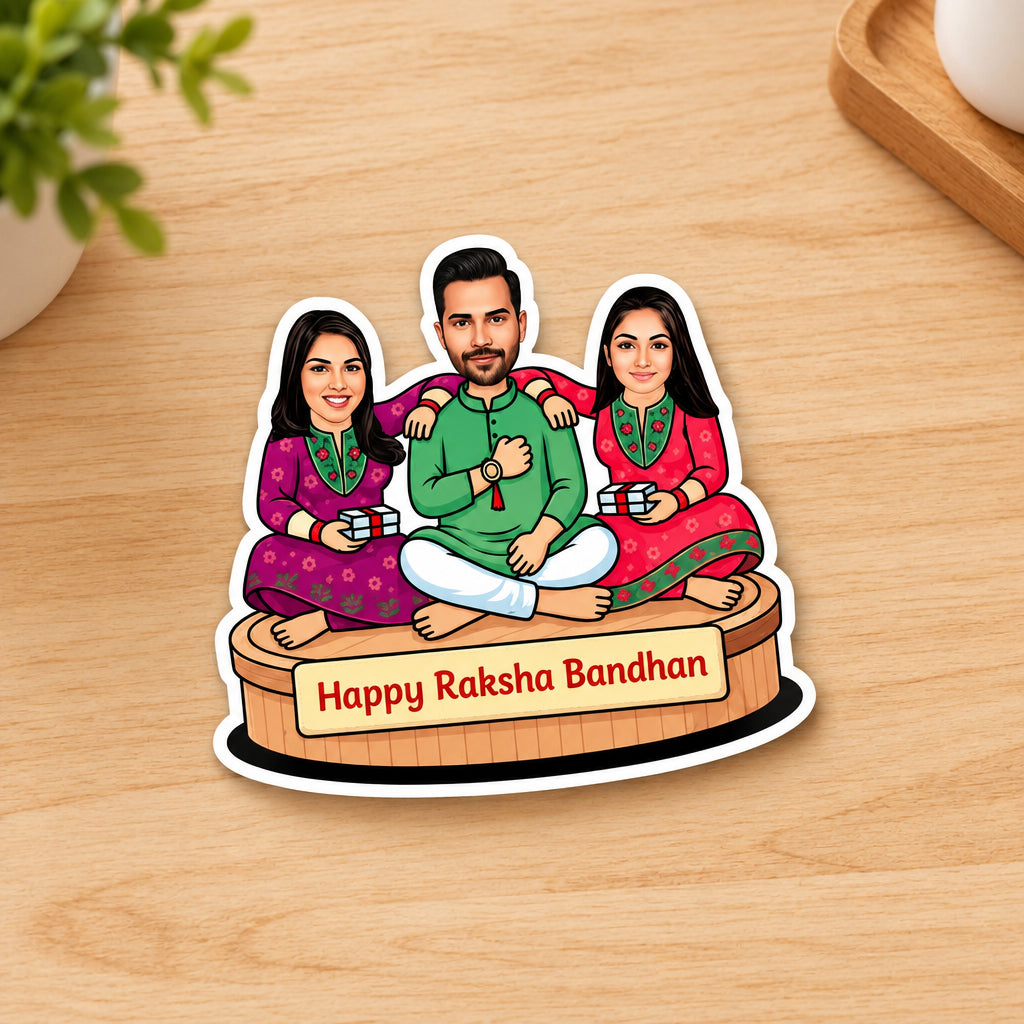 Personalised Caricature Magnets - Siblings Special