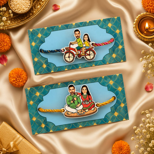 Personalised Caricature Photo Rakhi