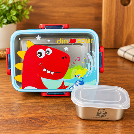 600ml Compact Stainless Steel Leak-Proof Lunch Box