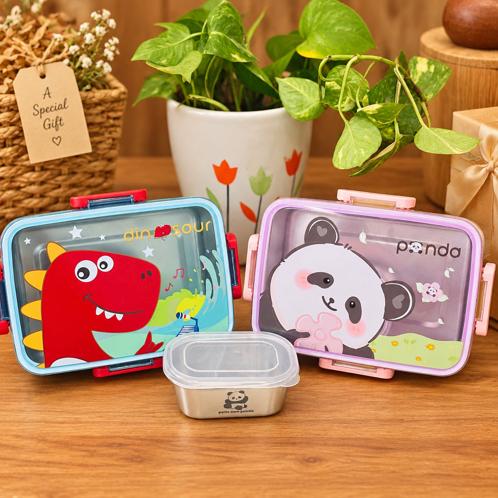 600ml Compact Stainless Steel Leak-Proof Lunch Box