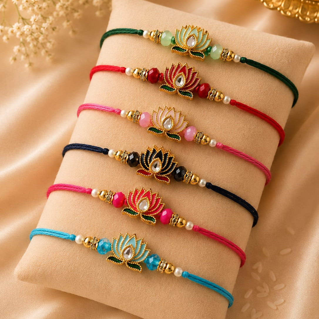 Premium Lotus Rakhi – Raksha Bandhan Special