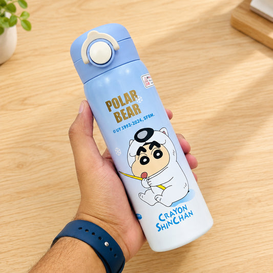 Premium 500ml Insulated Stainless Steel Shinchan Theme Bottle