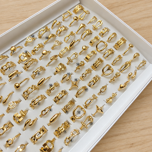 Premium Chunky Adjustable Anti-Tarnish Rings (Single Piece)