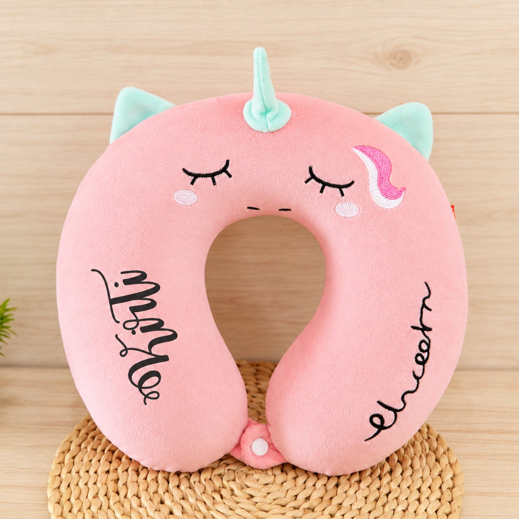 Unicorn Theme Personalized Neck Pillow