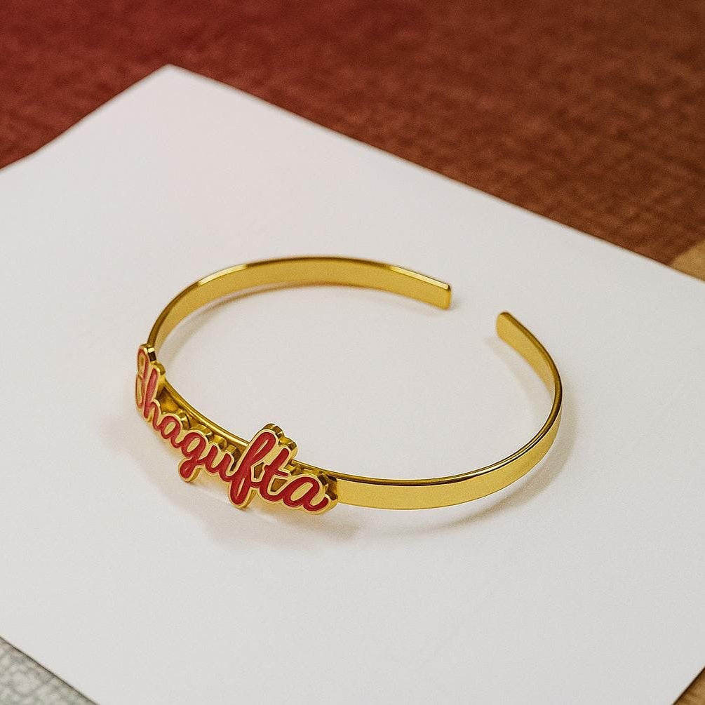 Unisex Premium Enamel Customised Name Bracelet