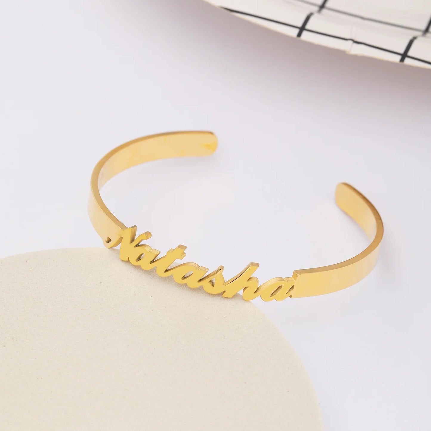 Personalized Golden Adjustable Name Kada