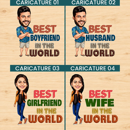Personalized Caricature Table Top For Couples