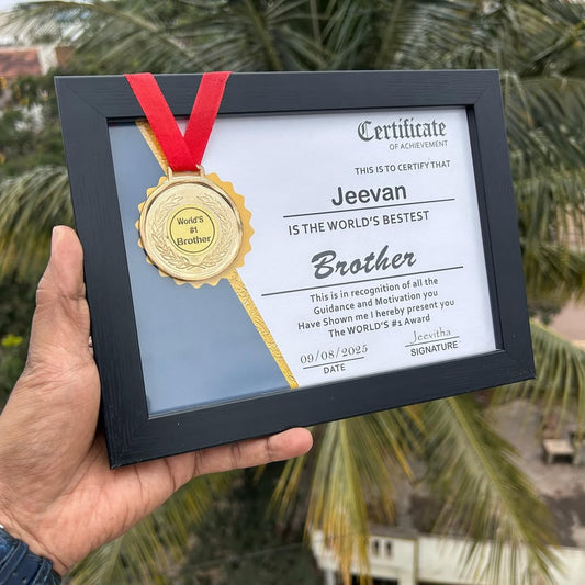 Personalized Siblings Certificate Frame