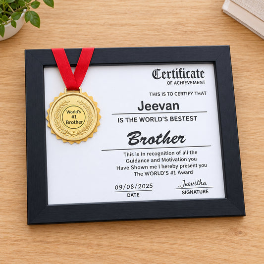 Personalized Siblings Certificate Frame