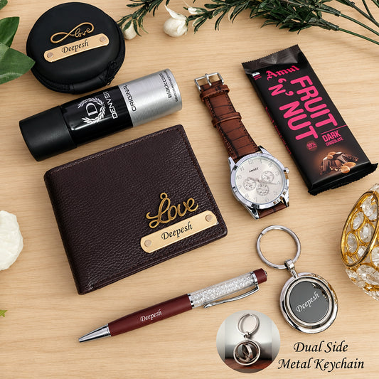 Italian Leather Essential Hamper For Him