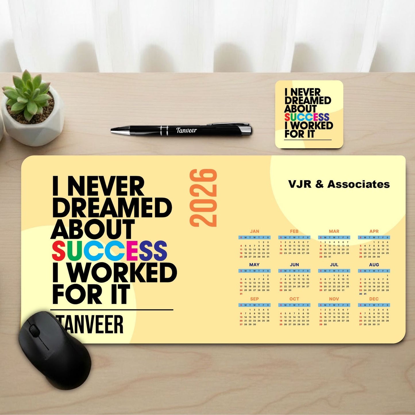 Personalized Desk Mat & Stationery Set